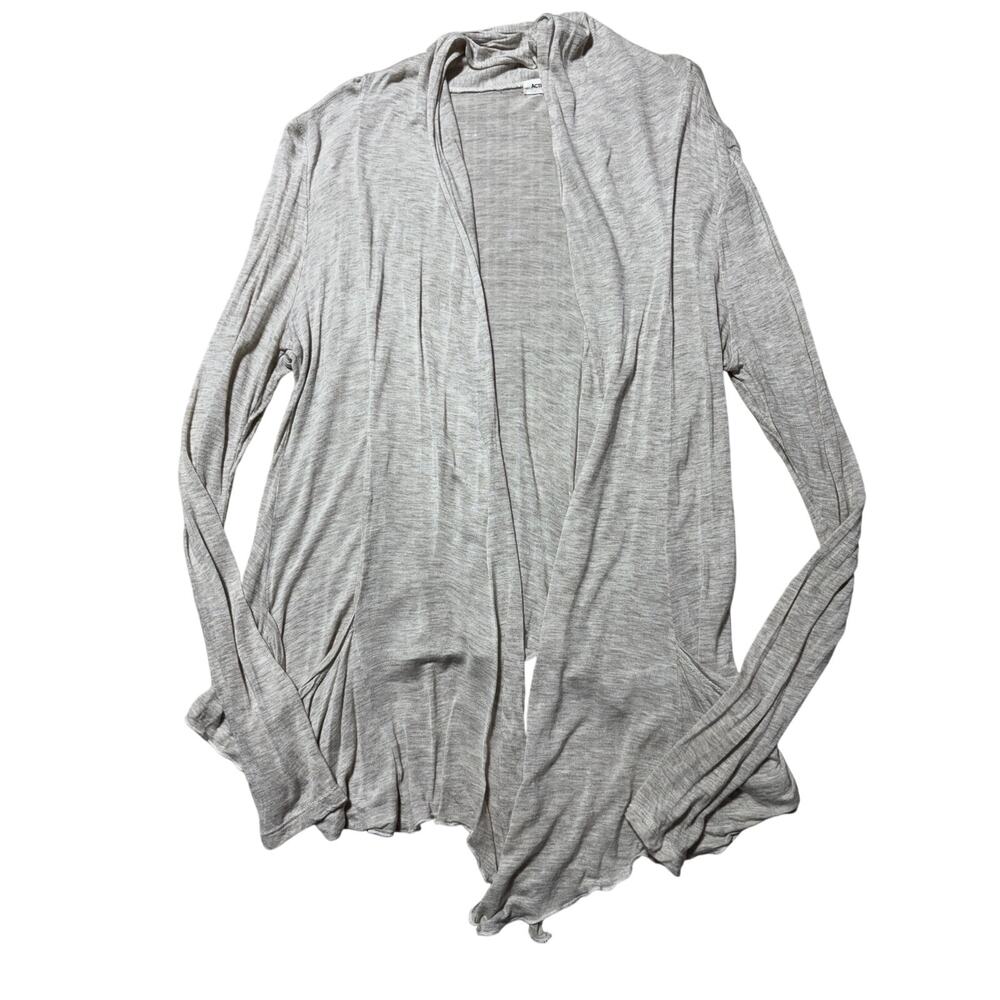 Active Basic Womens L Tan Lightweight Long Sleeve Waterfall Cardigan